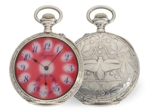 Extremely rare Art Nouveau relief watch by Longines, ca. 191...