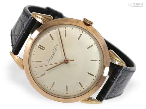 Very rare, oversized pink gold IWC with centre seconds and u...