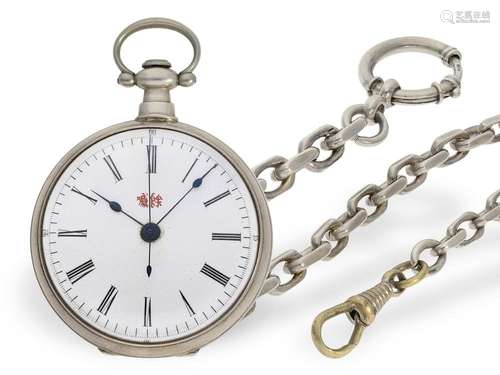 Pocket watch: fine Fleurier pocket watch with centre seconds...