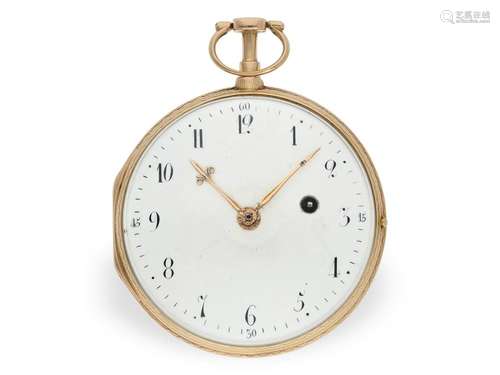 Very large pink gold Swedish verge watch, Daniel Arberg Norr...