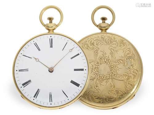 Pocket watch: magnificent 18K Breguet-type lepine repeater, ...