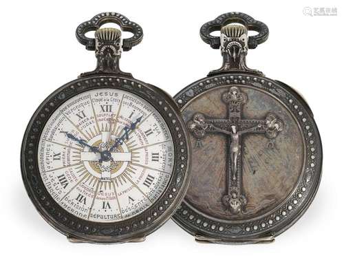 Pocket watch: extremely rare French pocket watch for Catholi...