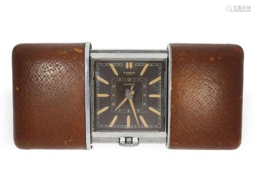 Travel watch, rare Movado 'Ermeto Pullman' with 8-da...