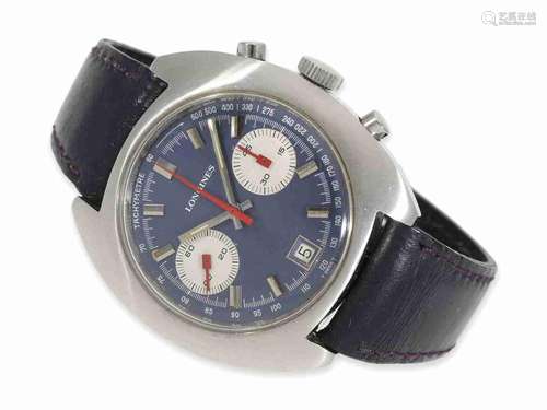 Wristwatch: large vintage Longines chronograph, Valjoux7734,...