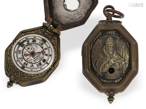 Pendant watch: Renaissance style octagonal pendant watch, mo...