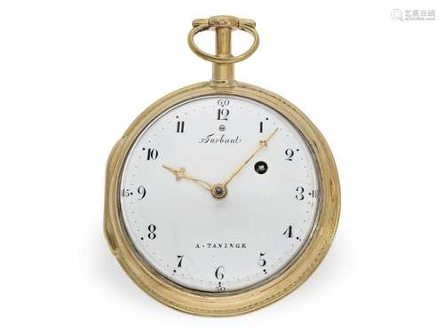 Pocket watch: particularly heavy and large 18K pocket watch ...