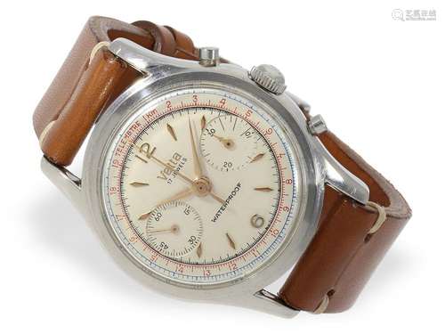 Attractive, sporty vintage 'oversize' steel chronogr...