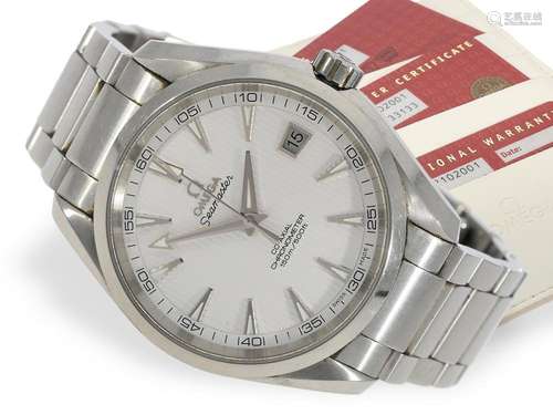 Sporty Omega man's watch, co-axial chronometer 'Aqua...