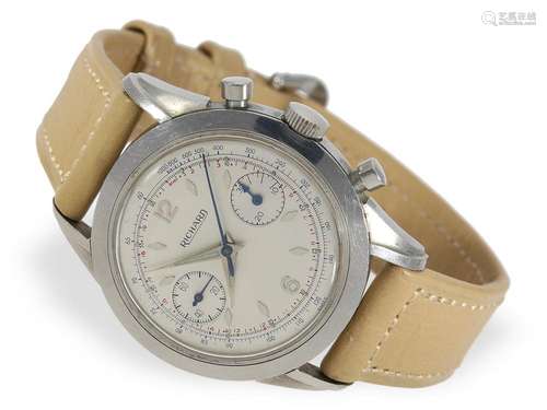 Oversize steel chronograph, Richard brand, Valjoux 23, ca. 1...