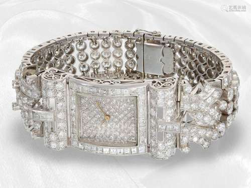 Wristwatch: exclusive, unique Swiss brilliant/diamond jewelr...