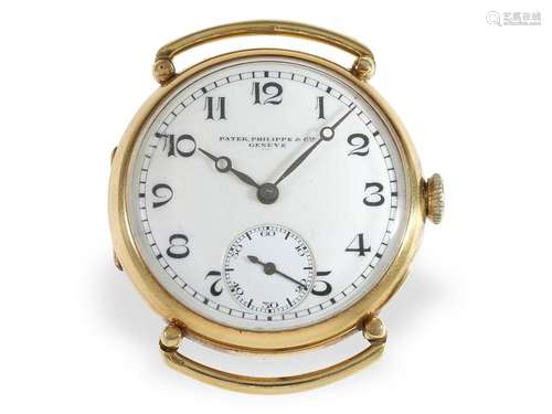 Early, interesting Patek Philippe wristwatch with enamel dia...