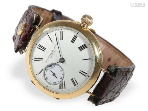 Exceptional, extremely early Patek Philippe wristwatch with ...