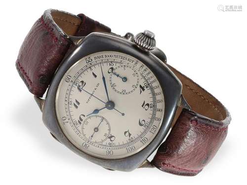 Rarity: very early Tiffany chronograph with cushion case, ra...