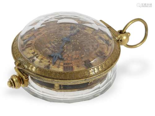 Museum-like rock crystal pendant watch, Duhamel a Paris, ca....