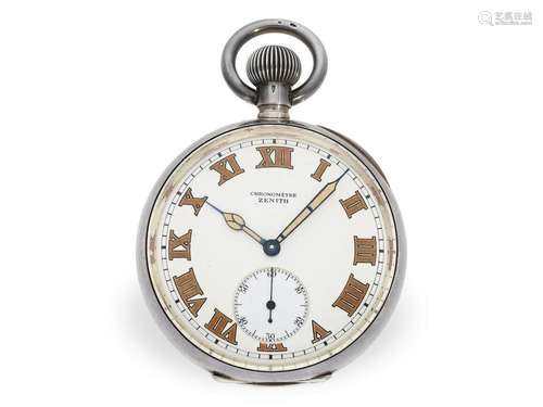 Pocket watch: extremely rare Zenith deck chronometer '20...