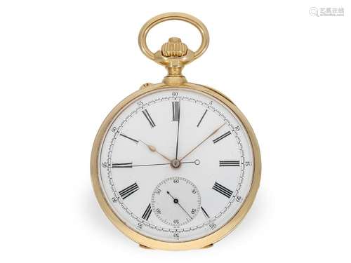 Pocket watch: important Le Roy chronometer with chronograph ...