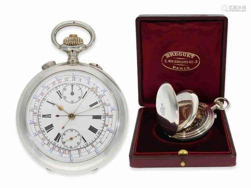 Pocket watch: rarity, Breguet pocket chronometer with split-...