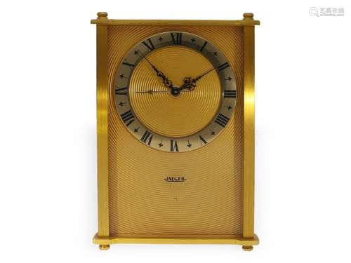 Rare vintage Jaeger-LeCoultre table clock with musical movem...