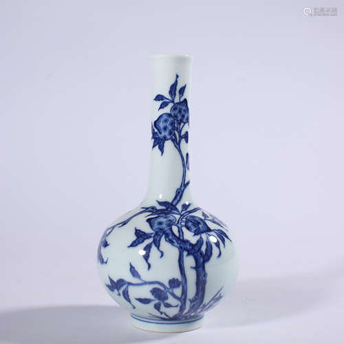 Blue and white celestial bottle