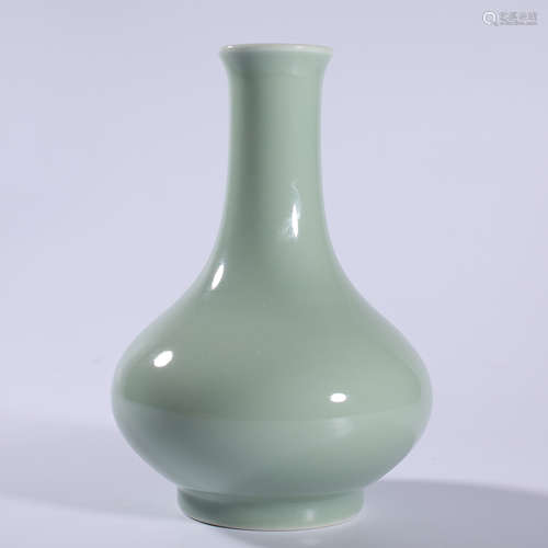 Green glazed bottle