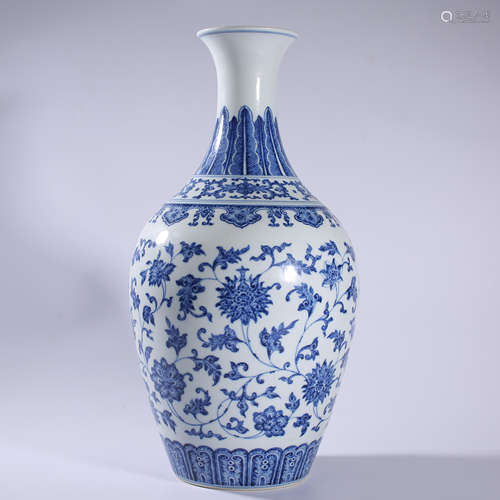 Blue and White Olive bottle