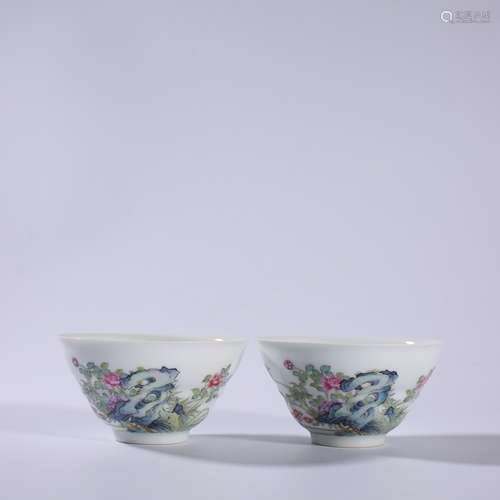 A pair of pastel bowls