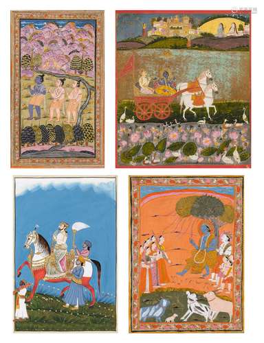 Four Indian Painted Miniatures