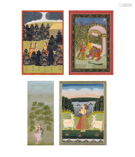 Four Indian Painted Miniatures