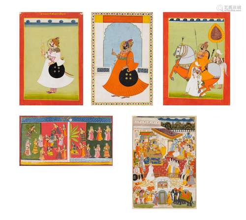 Five Indian Painted Miniatures