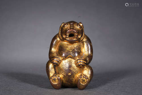 The Ornament of Gilt Bronze Bear