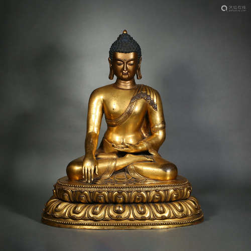 Gilt Bronze Shakyamuni Buddha