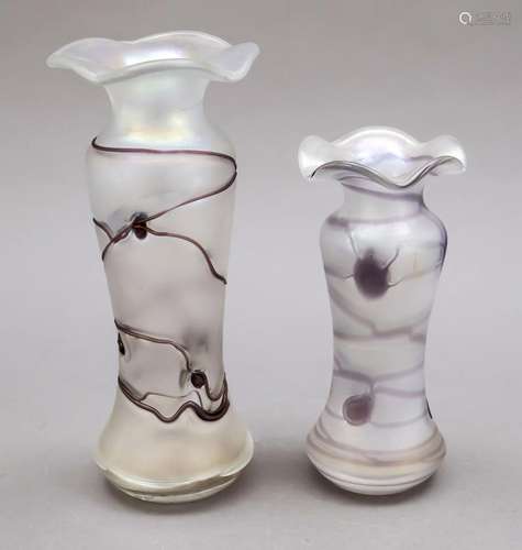 Two vases, early 20th c., each with r