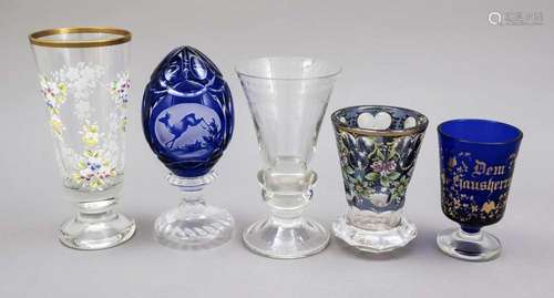 Set of five pieces, 19th/20th c., 4 g