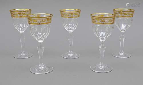 Five white wine glasses, Josephinenhü