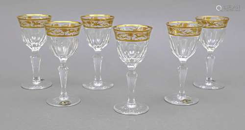 Six southern wine glasses, Josephinen