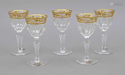 Five southern wine glasses, Josephine