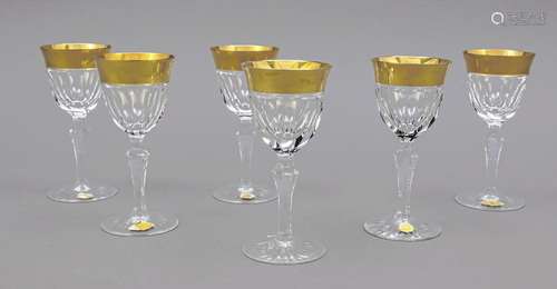 Six southern wine glasses, Josephinen