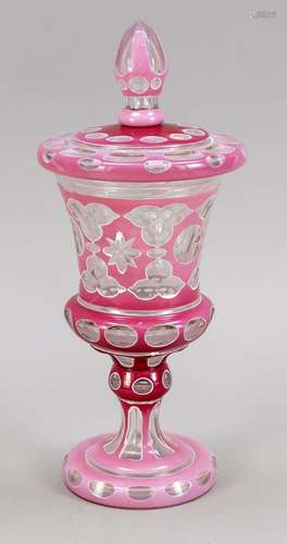 Large lidded goblet, Bohemia c. 1900,