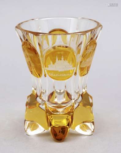 Souvenir glass, c. 1836, star-shaped