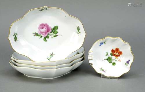 Five bowls, Meissen, marks after 1934