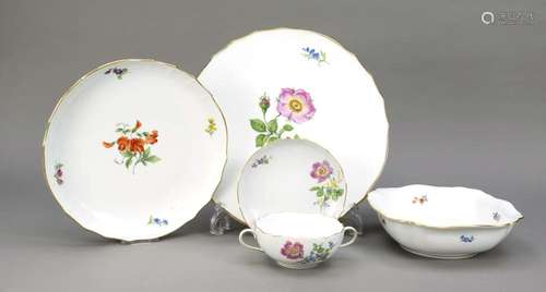 Set of 5 pieces, Meissen, Knauff swor