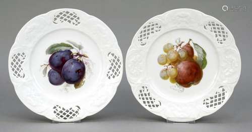 Two fruit plates, KPM Berlin, early 2