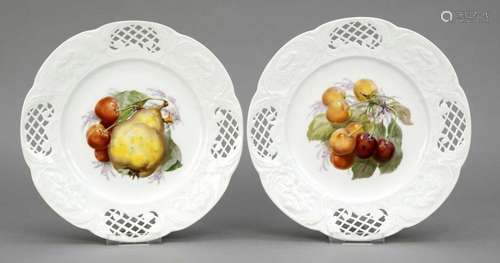 Two fruit plates, KPM Berlin, early 2