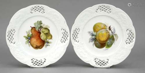 Two fruit plates, KPM Berlin, early 2