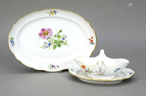 Two serving pieces Meissen, around 19