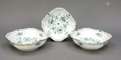 Three Caré bowls, Meissen, 2nd half o