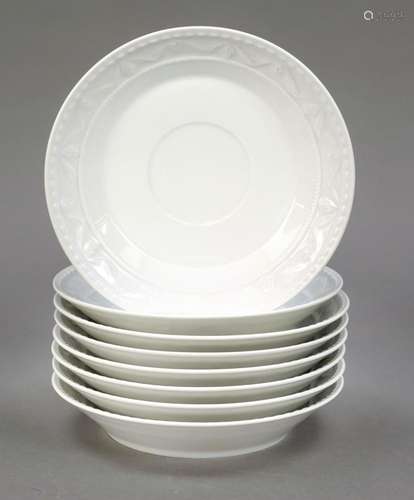 Eight saucers for soup cups, KPM Berl