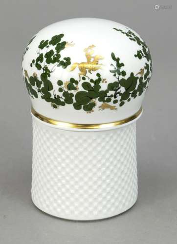 High lidded box, Meissen, 1970s, deco