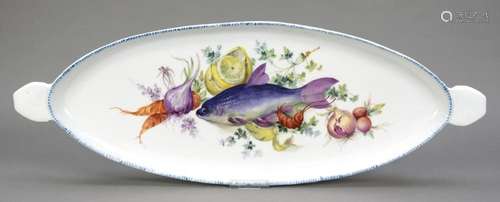 Art Nouveau fish plate, Meissen, mark