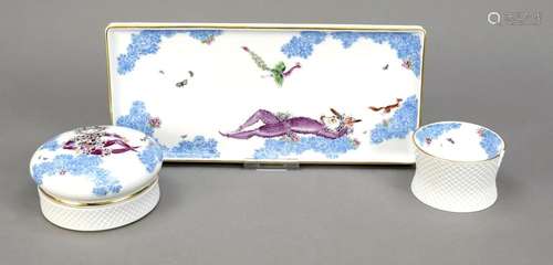 Smoker's set, 4 pieces, Meissen, end